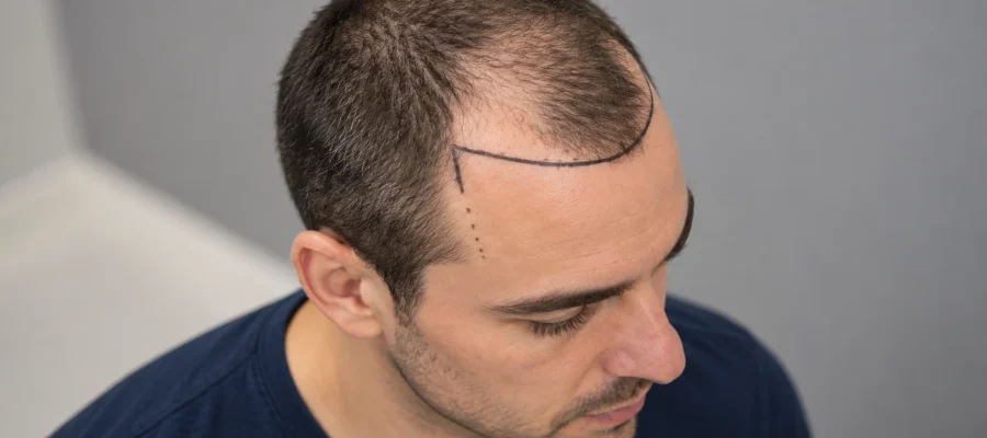 receding hairline