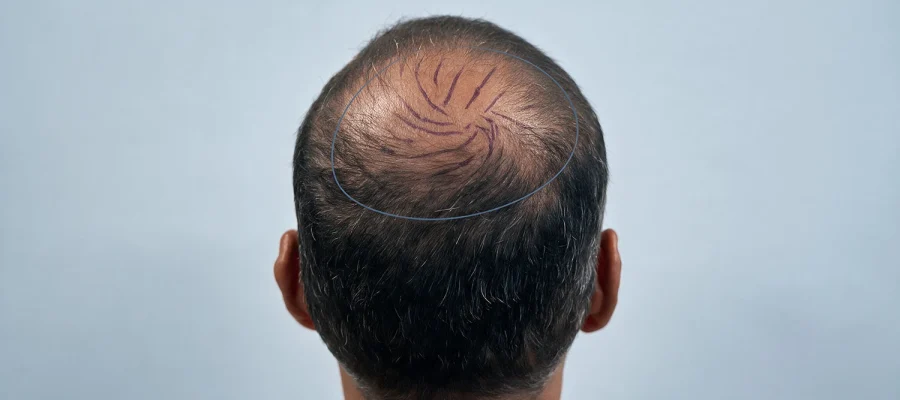 what causes a bald spot on the crown